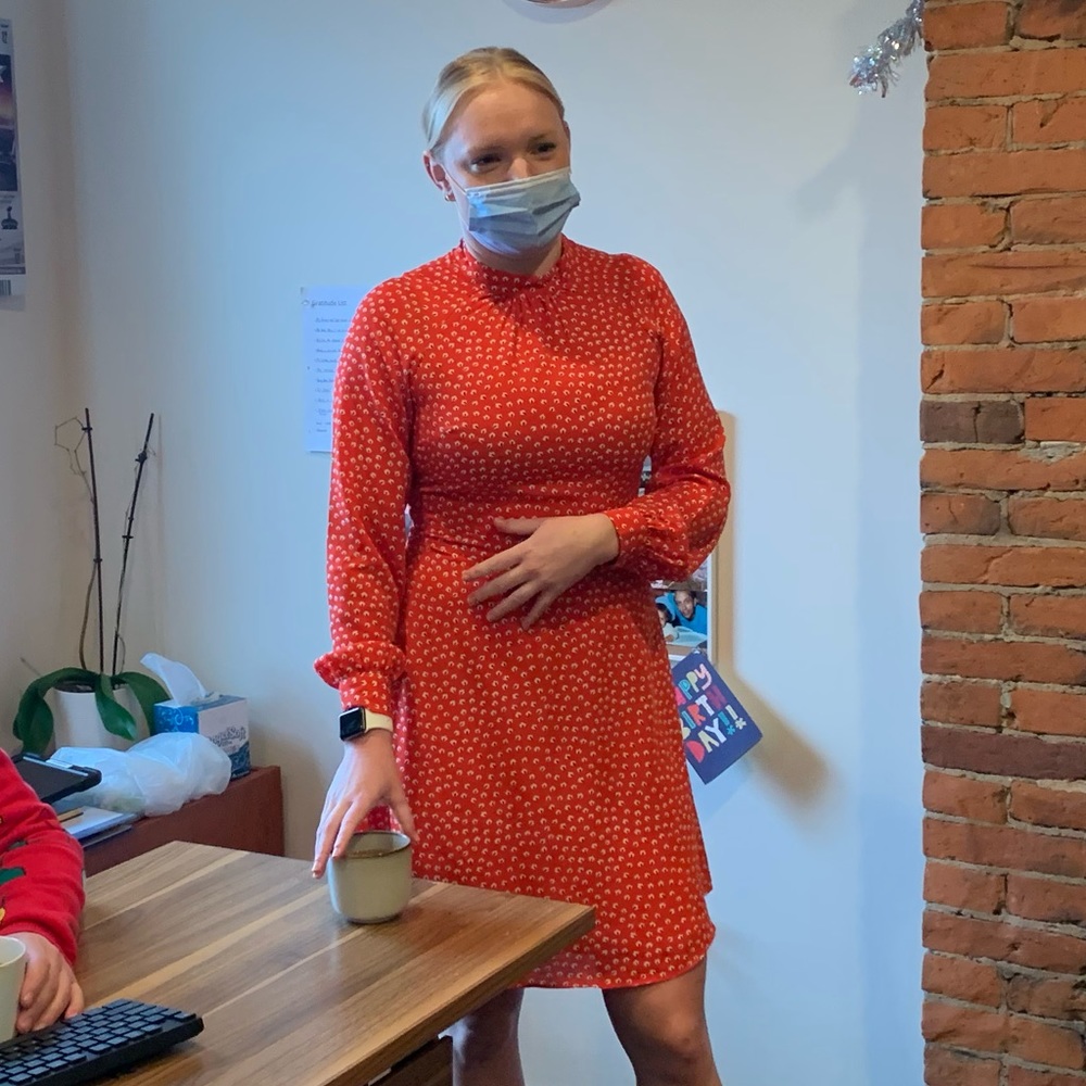 Red Print Dresa